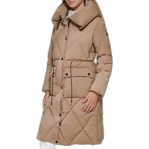 Hong Kong Direct Mail Trendy Luxury Dkny Womens Diamond Pillow Collar Quilted Fluffy Down Jacket