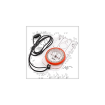 Sol map compass orange outdoor camping professional night light circle portable practical and durable