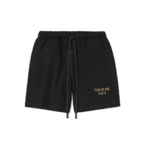 Hong Kong direct mail trendy luxury Essentials mens wide-leg logo printed cotton blend knitted drawstring shorts