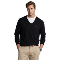 US direct mail Polo Ralph Lauren cotton V-neck sweater Polo black