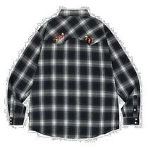 Korean direct mail MAHAGRID autumn and winter new trendy brand versatile casual shirt MG2DSMJ241ABK