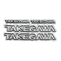 (Direct mail from Japan) Takegawa Takegawa convex brand mark silver 2 pieces in each size 08-01-001