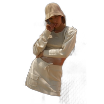 Direct mail from the United States Alo Yoga Scholar knitted overalls skirt ivory