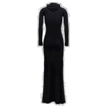 Korean direct mail OFF WHITE23SS mid-length dress for women OWHI090S23KNI00110451045Bla