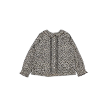 (Direct mail from the United States) BONPOINT floral print long-sleeved shirt 100 cotton Peter Pan collar childrens clothing 1