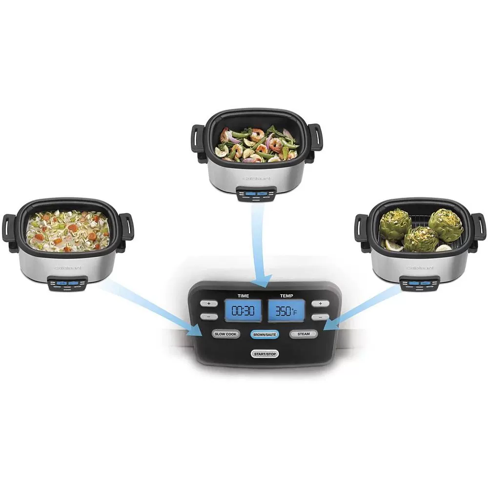 Cuisinart6 qt.центр мультиварка -Нержавеющая сталь 【