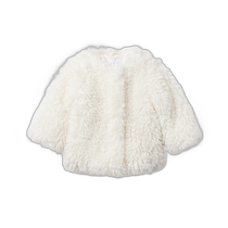 Janie and Jack Plush Sherpa Jacket - White (USA Outlet) Straight Hair