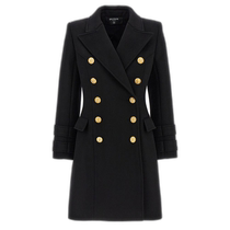 Hong Kong direct mail fashion luxury Balmain Balmain womens double-breasted logo button coat DF1UB065