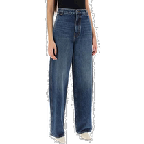 Korean direct mail KHAITE24SS straight pants for women 1128908099W908BLUE