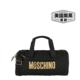 moschino nylon logo duffel bag - ຜົມຊື່ສີດໍາ