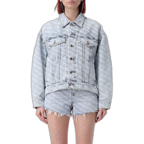 Hong Kong direct mail trendy luxury Alexander Wang Ms. Alexander Wang all-over printed striped logo cow