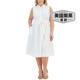 annekleinPlus Women's Collar Midi Shirt Dress - ຜົມຊື່ສົດໃສ