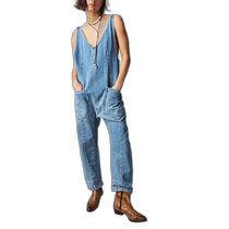 Hong Kong Direct Mail Fashion Luxury Free People Womens High Curl Jumpsuit