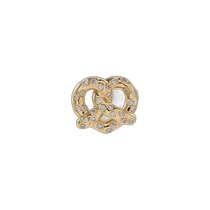 Hong Kong direct mail trendy luxury sydney evan womens Pretzel 14kt gold single diamond stud earrings 00124