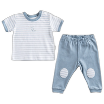 andy wawa blue striped dinosaur costume - blue (American outlet) straight hair