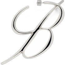 Hong Kong Direct Mail Luxury Blumarine Womens Single Silver B Monogram Ear