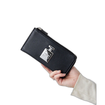 Japanese direct mail ear PAPILLONNER womens perfume bottle metal accessories cowhide L-shaped long wallet EAZ1