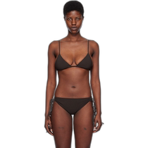 Hong Kong Direct Mail Fashion Luxury Jil Sander Womens Brown Tangle Bikini Top