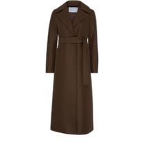 Hong Kong direct mail trendy luxury Harris Wharf London womens pressed wool long coat 28M53