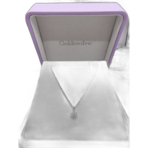 Korean direct mail GoldenDew] MILK3C 3-point diamond 18K white gold pendant (210003338) - chain