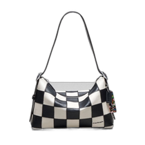 US direct mail COACH Alter Ego checkerboard leather shoulder bag CY360 black chalk color