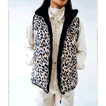 echo natural color faux fur double-sided down vest - natural color (American outlet) straight hair