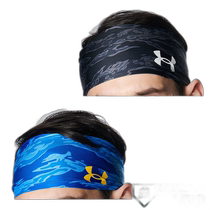 Japan Direct Mail Under Armor UNDER ARMOR UA Novelty Headband Universal Black Blue Baseball Matching