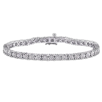 American direct mail julianna b womens bracelet tennis diamond silver bracelet sterling silver
