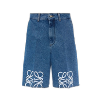 Hong Kong direct mail fashionable luxury LOEWE womens Anagram Bermuda denim shorts 000798