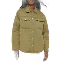 Hong Kong Direct Mail Trendy Luxury LeviS Womens Shacket Quilted Down Jacket