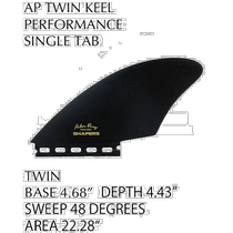 Japan direct mail SHAPERS FIN AP double keel PERFORM single piece Shapers Fin Asher