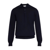 (Direct Mail from the United States) Eton Mens Fine Merino Wool Knitted Polo Shirt Polo Shirt Long Sleeve Casual