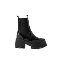 Hong Kong direct mail trendy luxury GANNI womens patent leather platform Chelsea boots S2705