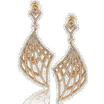 Suzy Levian Rose Sterling Silver Cubic Zirconia Crossover Drop Earrings - Pink (USA Outlet