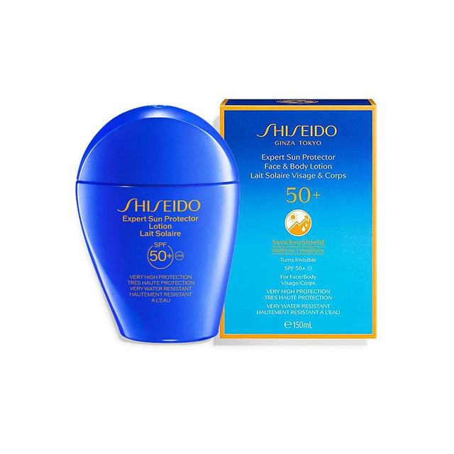 ສົ່ງຕົງຈາກຢູໂຣບ Shiseido Shiseido Blue Fat Body Sunscreen 150ml Gentle texture SPF50+ ລຸ້ນເອີຣົບ