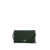 US Direct Mail COACH Anna Folding Clutch Crossbody Bag 3037 Gold Amazon Green
