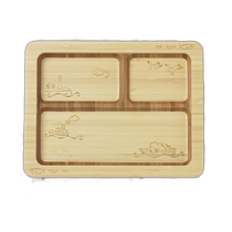 Japanese direct mail agney childrens tableware set one plate sea plate 3-piece set for boys and girls baby natural materials