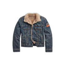(Direct Mail from the United States) Polo Ralph Lauren Big Boy Teddy Velvet Lined Denim Jacket Childrens Clothing