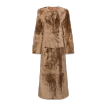 Hong Kong direct mail trendy luxury YVES SALOMON womens long-sleeved coat 25WYM63230MERL