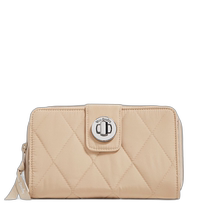 vera bradleyOutlet flip lock wallet - caramel color (American outlet) straight hair