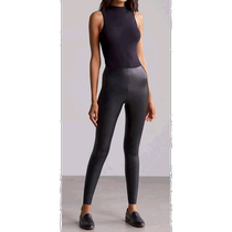 Commando Black Perfect Control Faux Leather Leggings - Black (American Outlet) Straight Hair
