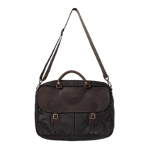 Hong Kong direct mail Barbour mens handbag UBA0004OL71 green wax leather shoulder bag