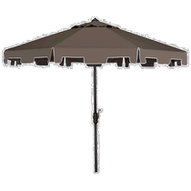 safaviehZimmerman 11Ft Market Umbrella - Gray (American Outlet) Straight Hair