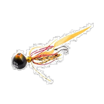 (Direct mail from Japan) Aluya Bait Round Bead Feather Tail Lure Bait 140g 15g Orange Gold