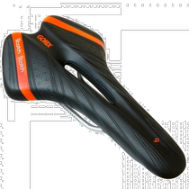 GORIX bicycle low rebound saddle black x orange hollow thickened soft seat cushion brown