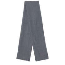 Hong Kong direct mail trendy luxury Destin mens plaid wool scarf (white black) WONSTP