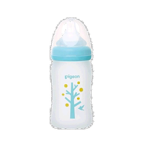 Self-operated | Pigeon Coating glass baby bottle silicone solid wide diameter tree pattern 160ml 240ml