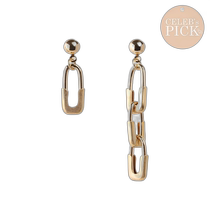 (Direct Mail from Korea) DANABURTON Simple Color Chain Asymmetric Earrings Gold EF0065GL