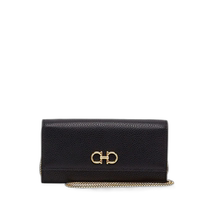 Hong Kong direct mail SALVATORE FERRAGAMO womens wallet 2206360770374NERO cowhide