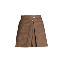 Hong Kong direct mail trendy luxury Sandro womens Dizzy pleated Prince of Wales plaid tweed shorts SF